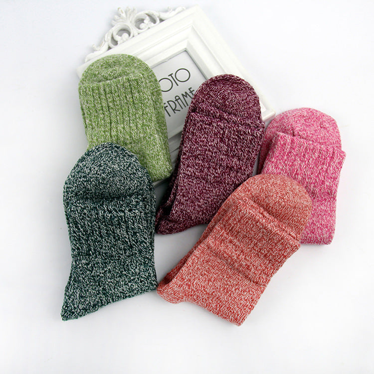 Retro style rabbit wool socks