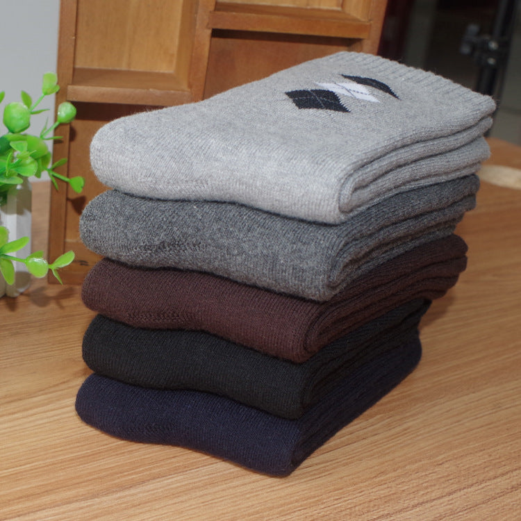 Eur40 44 Heißer Verkauf Männer Winter Verdicken Warme Frottee Socken Männlichen Business Casual Thermische Baumwolle Socken 5pairs 0g