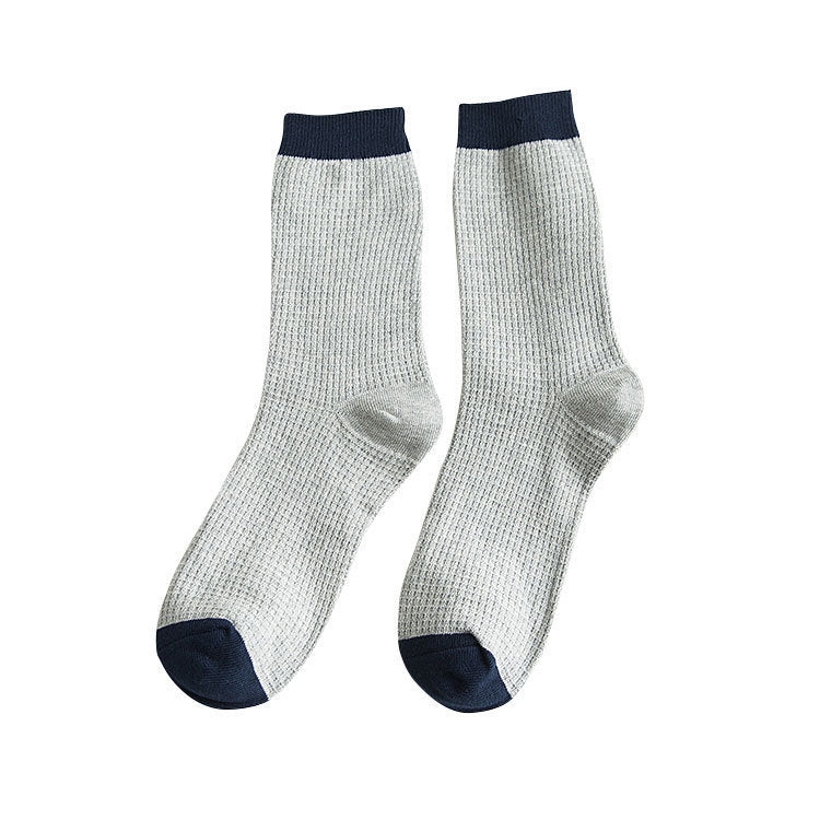 Herrensocken aus japanischer Baumwolle in Volltonfarbe