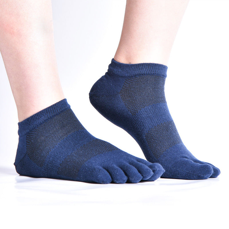 Schweißabsorbierende, atmungsaktive Zehentrennersocken aus gekämmter Baumwolle