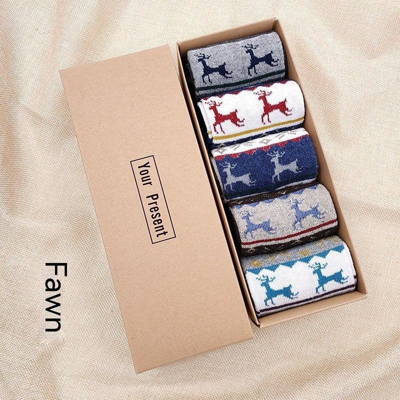 Lässige, dicke Thermo-Mittelschlauchsocken für Herren