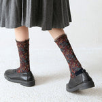 Handmade lace cotton socks