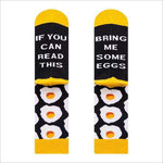 New Colorful Fashion Socks Medium High Cotton Socks Drinks Series Personalized Fashion Men's Socks