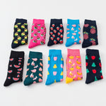 Happy tube socks fruit banana men's and women's socks