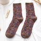 Socks Women's Tube Retro Small Floral Honeysuckle Fashion Cotton Socks