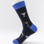 New Colorful Fashion Socks Medium High Cotton Socks Drinks Series Personalized Fashion Men's Socks