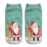 3D Printed Christmas Low Cut Ankle Sport Socks