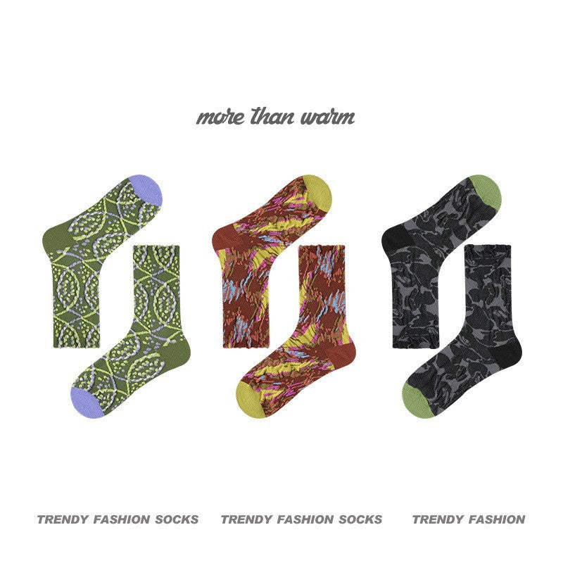 Women's Vintage Combed Cotton Warm Mid-calf Length Socks