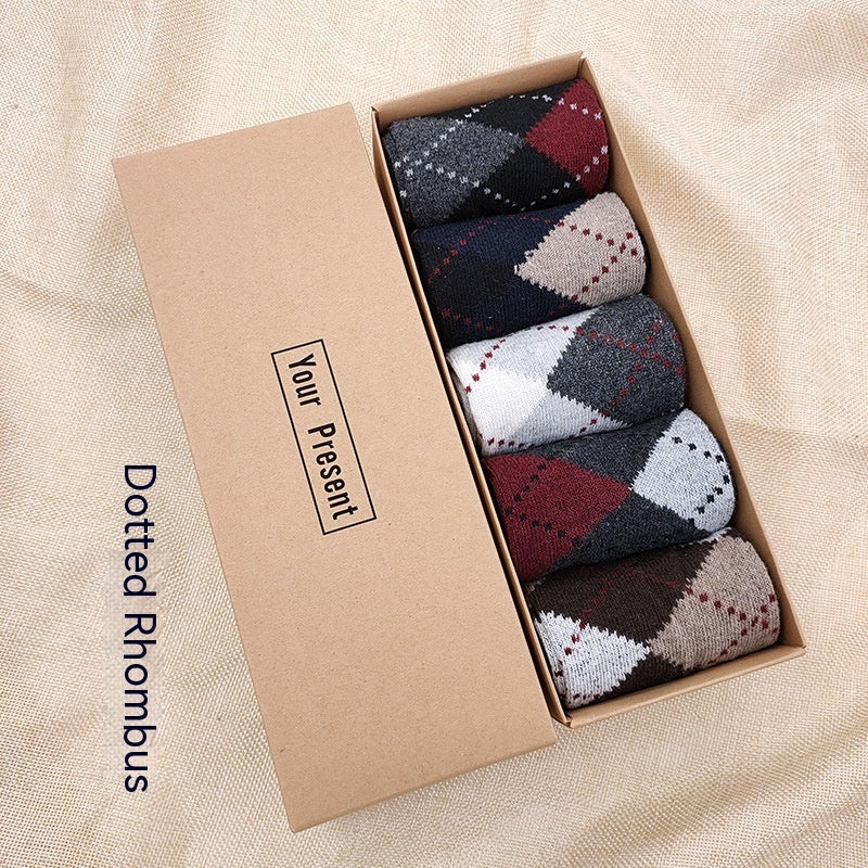 Lässige, dicke Thermo-Mittelschlauchsocken für Herren