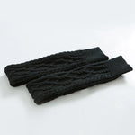 Knitted knee over foot warm leg socks knitted yarn warm knee pads double diamond shaped floor socks