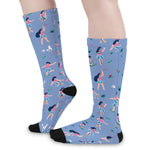 Long Cute Women Colorblock Socks（Black part is not customizable）