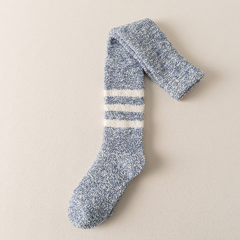 Coral Fleece Socken Herren Kniestrümpfe Plüsch Dicke Socken