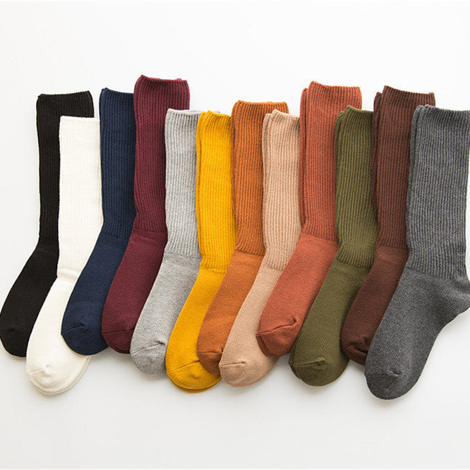Damensocken aus Baumwolle mit vertikalen Streifen