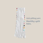 Atmungsaktive, schweißabsorbierende, lange Socken mit geteilter Zehenpartie für Damen von Love