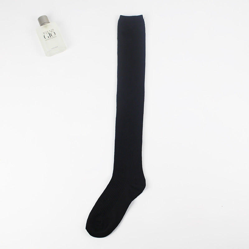 Women's Vertical Stripes Over The Knee Bunching Socks