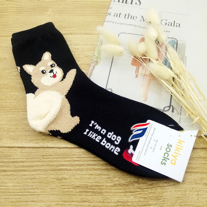 Ladies socks panda rabbit cat dog tube socks