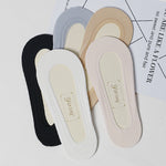 Ice Silk Boat Socks Ladies Invisible Socks Silicone Non-Slip Cotton Bottom Socks Summer Seamless Boat Socks