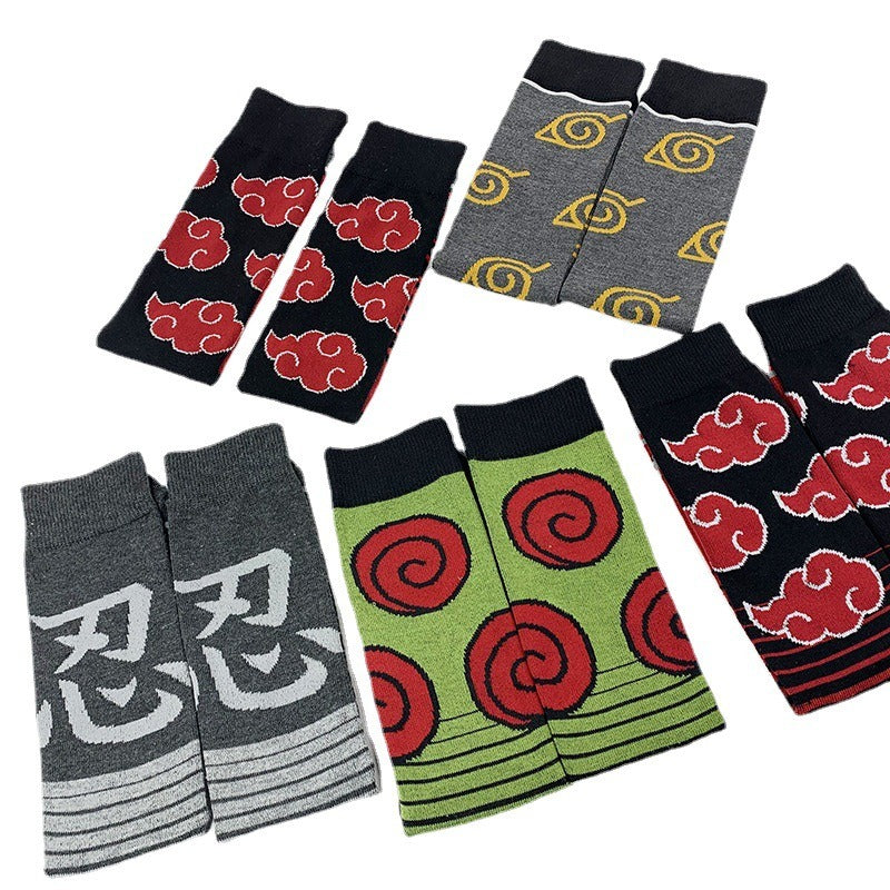 Naruto New Trendy Socks Academy Style Men's and Women's Lovers Letter Mid Cap Sports Socks