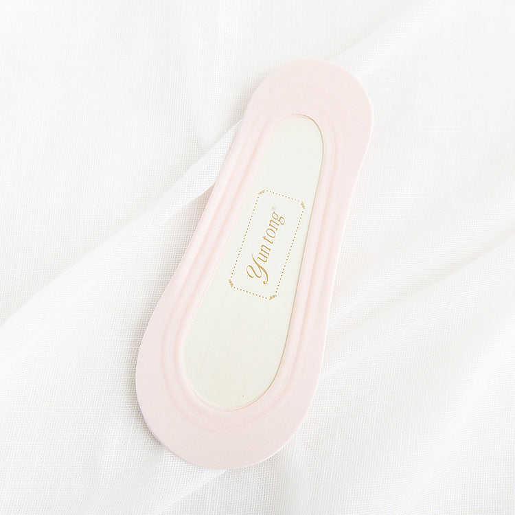 Ice Silk Boat Socks Ladies Invisible Socks Silicone Non-Slip Cotton Bottom Socks Summer Seamless Boat Socks