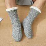 Herren Bodensocken Strickfleece Rutschfest