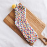 Personalized Coral Wool Socks Medium Tube Socks Cake Socks Thickened Warm Home Floor Towels Sleep Socks