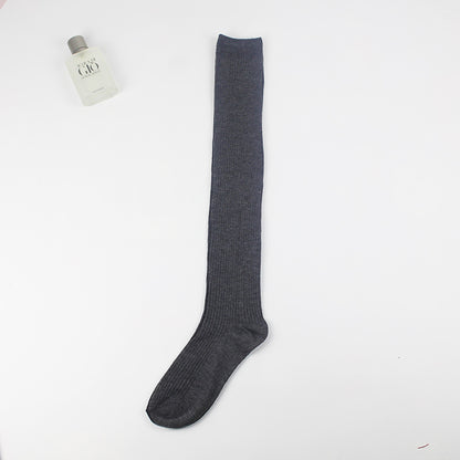 Women's Vertical Stripes Over The Knee Bunching Socks