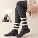 Coral Fleece Socken Herren Kniestrümpfe Plüsch Dicke Socken