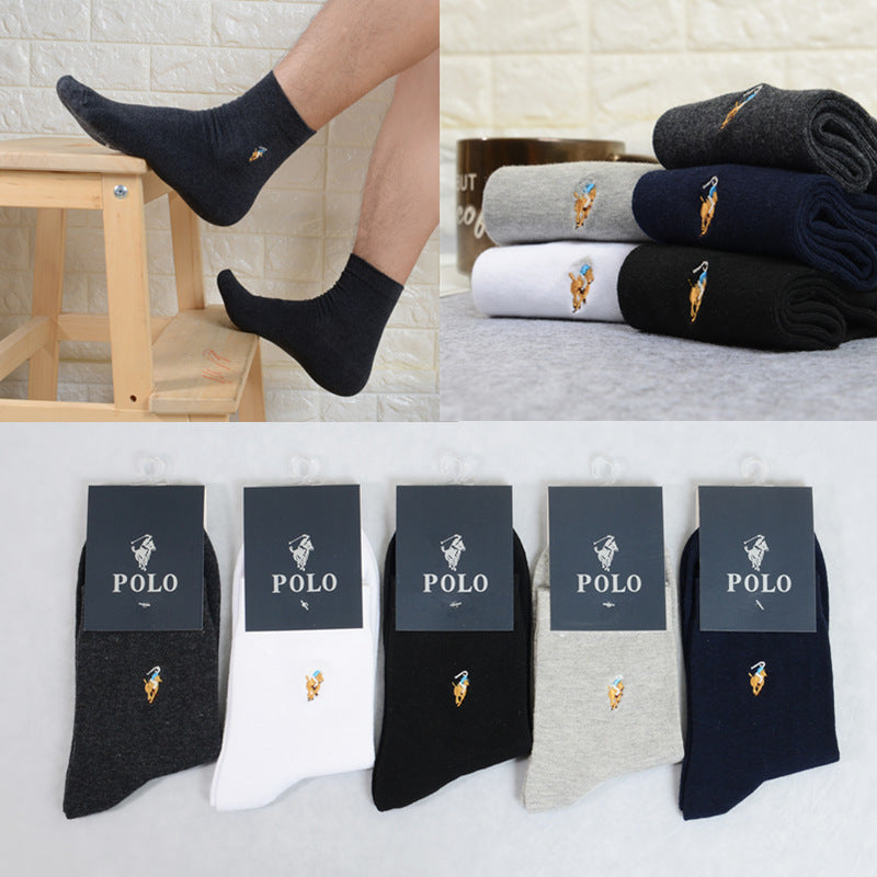Herrensocken Four Seasons Reine Baumwolle Stickerei