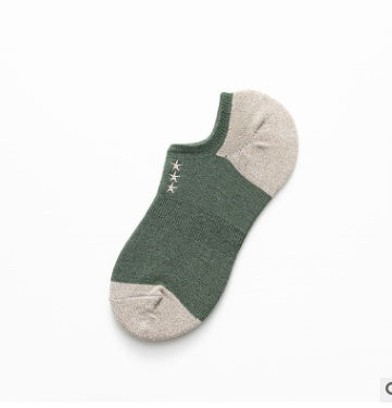 Men's cotton socks low cut embroidery socks
