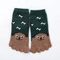 Five Toe Socks Cotton Socks Cute Cartoon