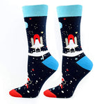Math Print Men's Socks Space Leisure In Tube Socks Autumn And Winter New Style Cotton Socks Trendy Socks