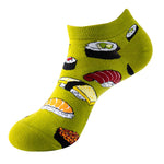 Men's Spring And Summer Ankle Oil Painting Avocado Socks