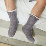 Herren Bodensocken Strickfleece Rutschfest