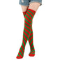 Halloween Knee Socks Purple Socks Diagonal Stripes