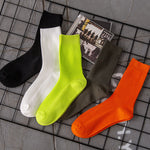 Men's Cotton Socks Men's Solid Color Sport Mid-calf Length Sock