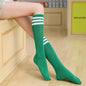 College Style Striped Sports But Knee-high Cotton Socks