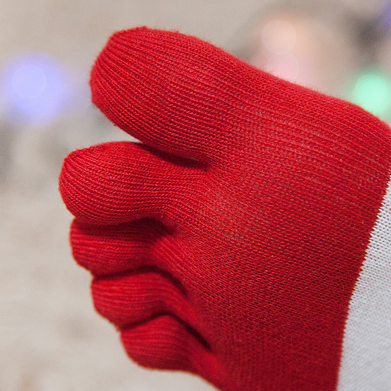 Lovers' Socks Christmas Cartoon Straight Board Toe Socks