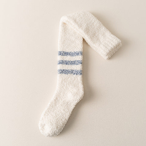 Coral Fleece Socken Herren Kniestrümpfe Plüsch Dicke Socken