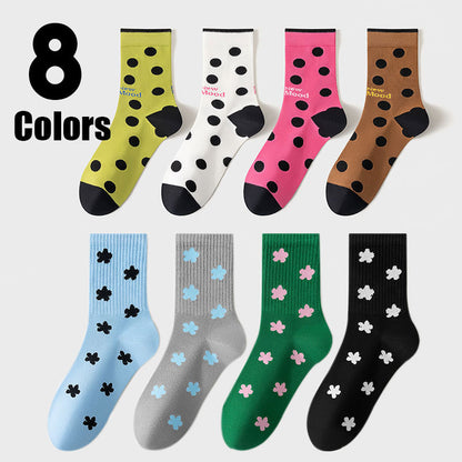 8 Pairs Colorful Crew Socks Women Athletic Odor-resistant, Seamless And Breathable Hiking Running Cushioned Compression Socks