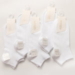 Women's Double Needle Solid Color Cotton Short Ankle Socks