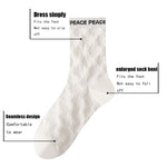 6 Pairs Womens Crew Socks Casual Knit Comfy Seamless Comfort Breathable Cool Dress Socks For Outdoor Sports Running Fitness Cycling