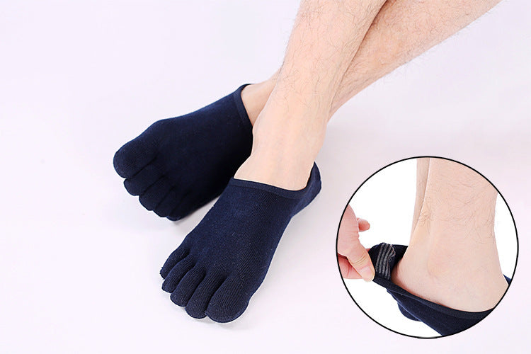 Unsichtbare dünne Fünf-Zehen-Socken für Herren