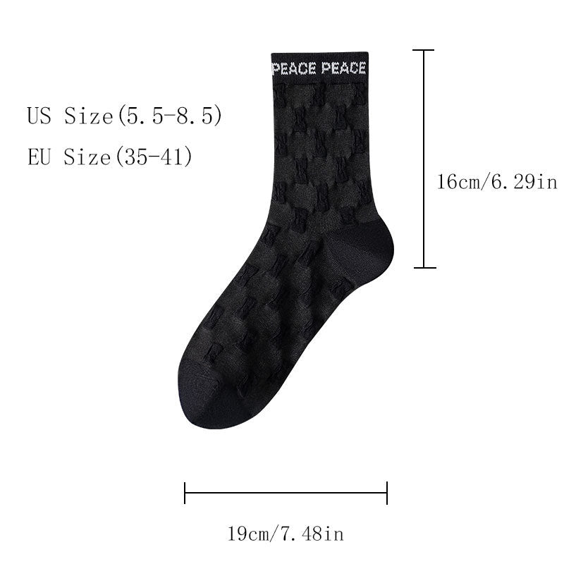 6 Pairs Womens Crew Socks Casual Knit Comfy Seamless Comfort Breathable Cool Dress Socks For Outdoor Sports Running Fitness Cycling