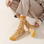 Herbst und Winter Ins Tide Mid-Calf Dicke Nadel Doppel Nadel Damen Socken