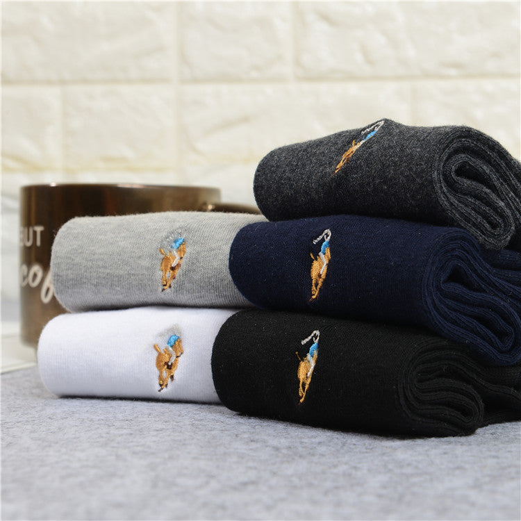 Herrensocken Four Seasons Reine Baumwolle Stickerei